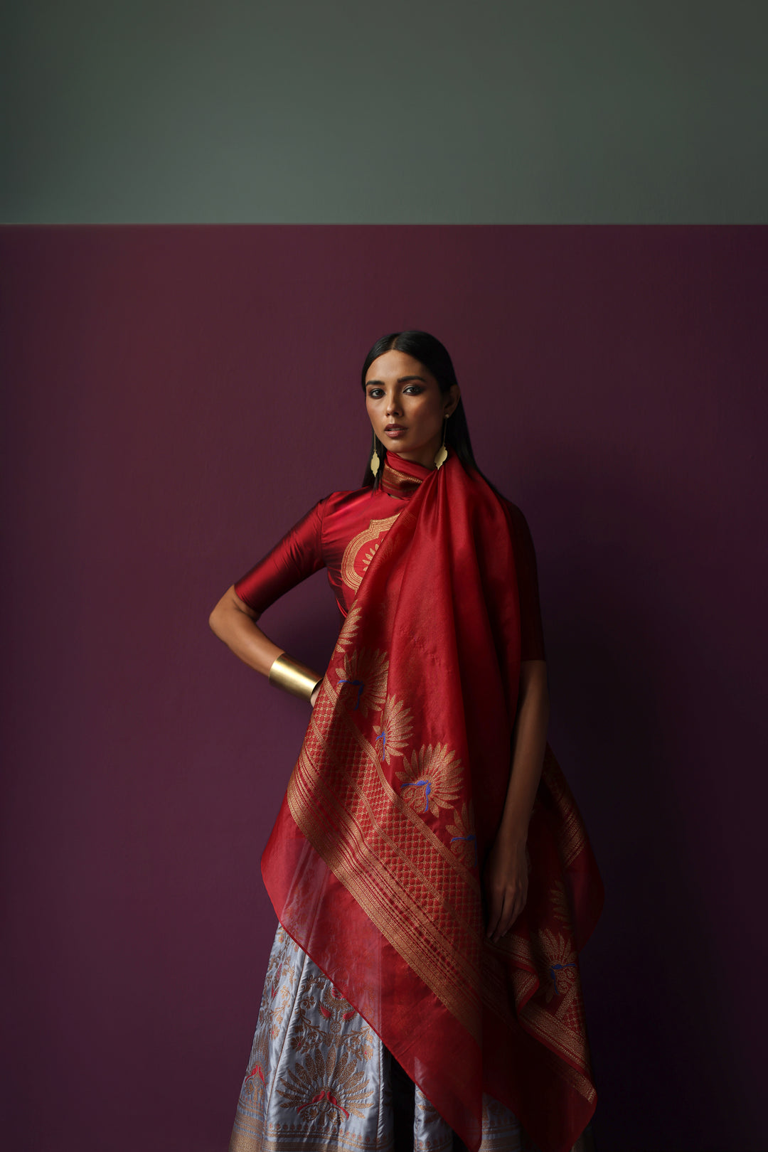 Silk Brocade Dupatta