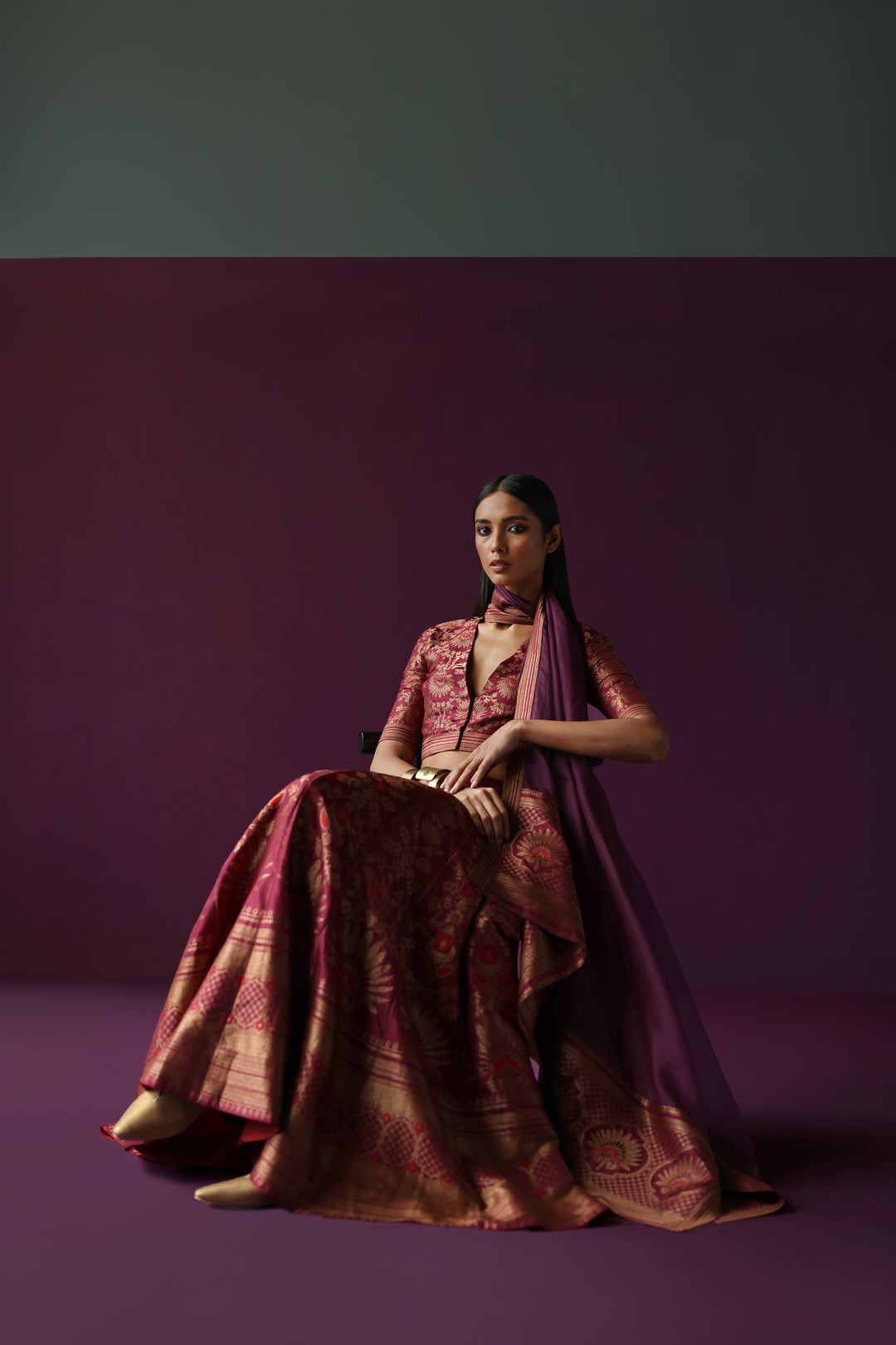 Silk Brocade Lehenga