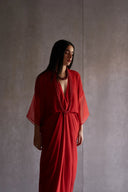 Draped Silk Dress