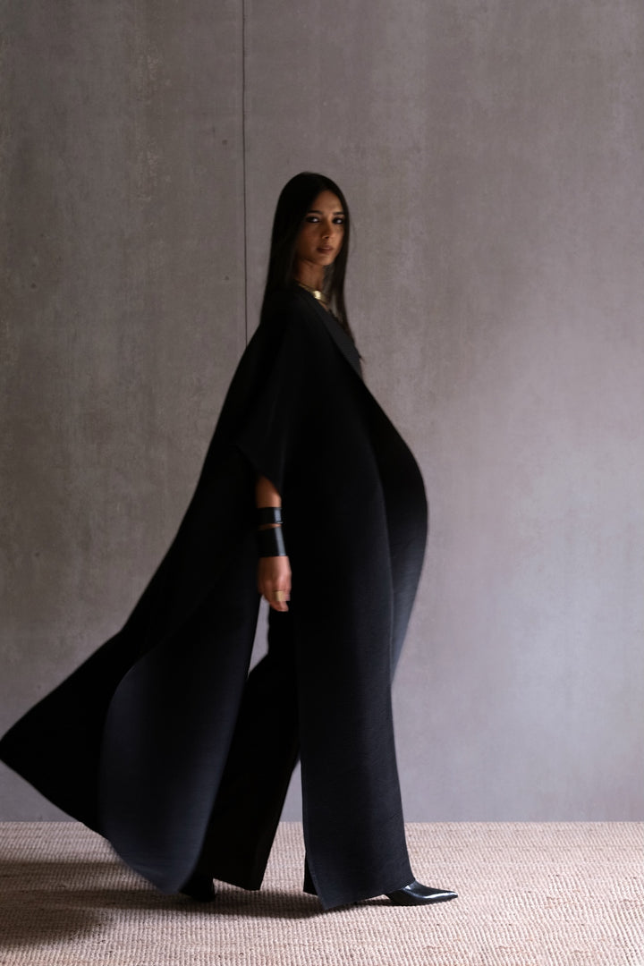 Pleated Kimono Cape