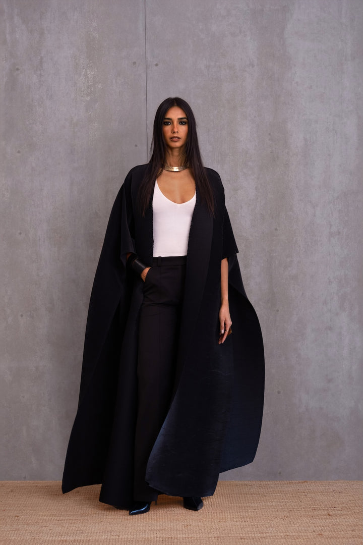 Pleated Kimono Cape