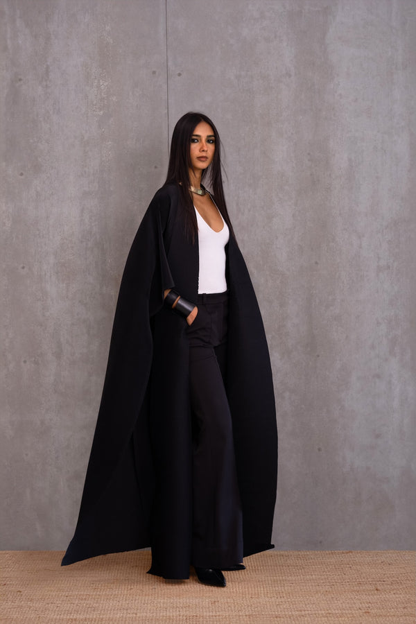 Pleated Kimono Cape
