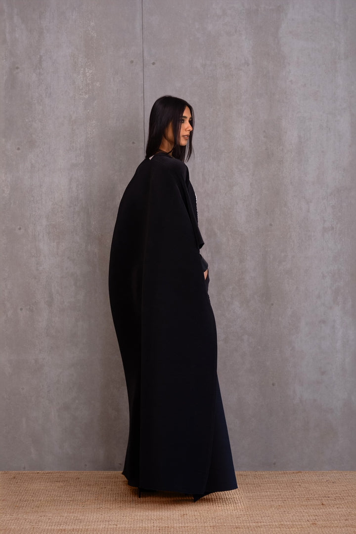 Pleated Kimono Cape