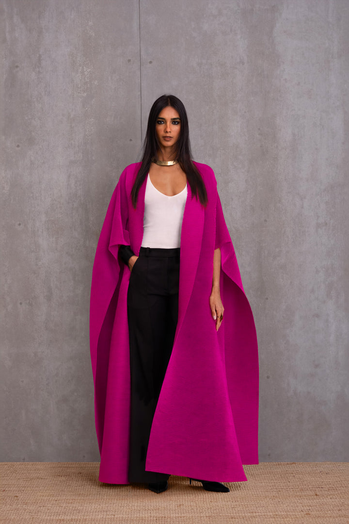 Pleated Kimono Cape