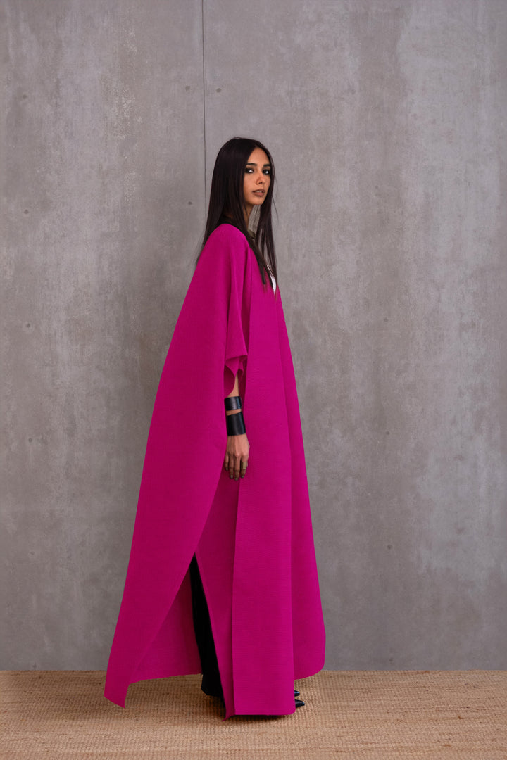 Pleated Kimono Cape