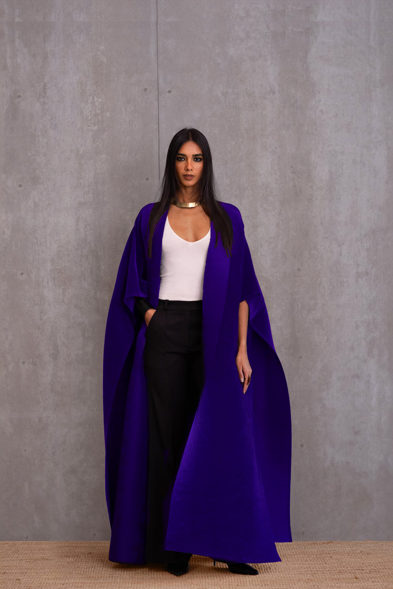 Pleated Kimono Cape