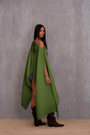 Pleated Long Poncho