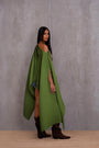Pleated Long Poncho