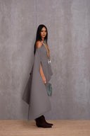 Pleated Long Poncho