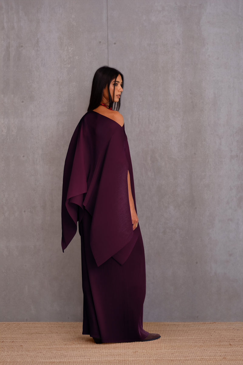 Pleated Short Poncho