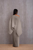 Pleated Short Poncho