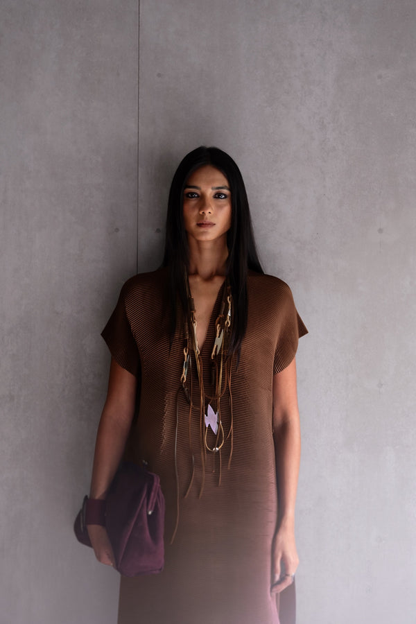 Pleated Kurta Set