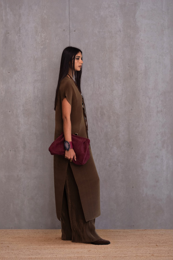 Pleated Kurta Set