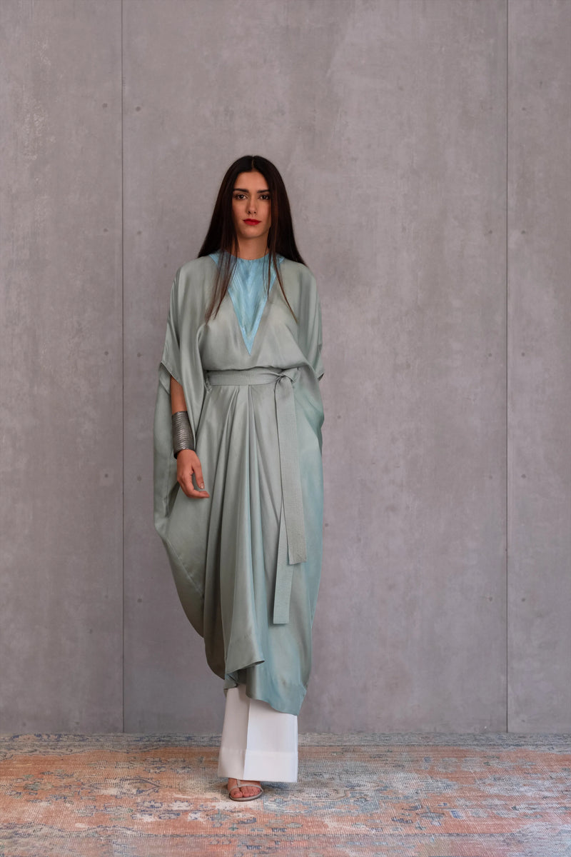 Silk Belted Dress