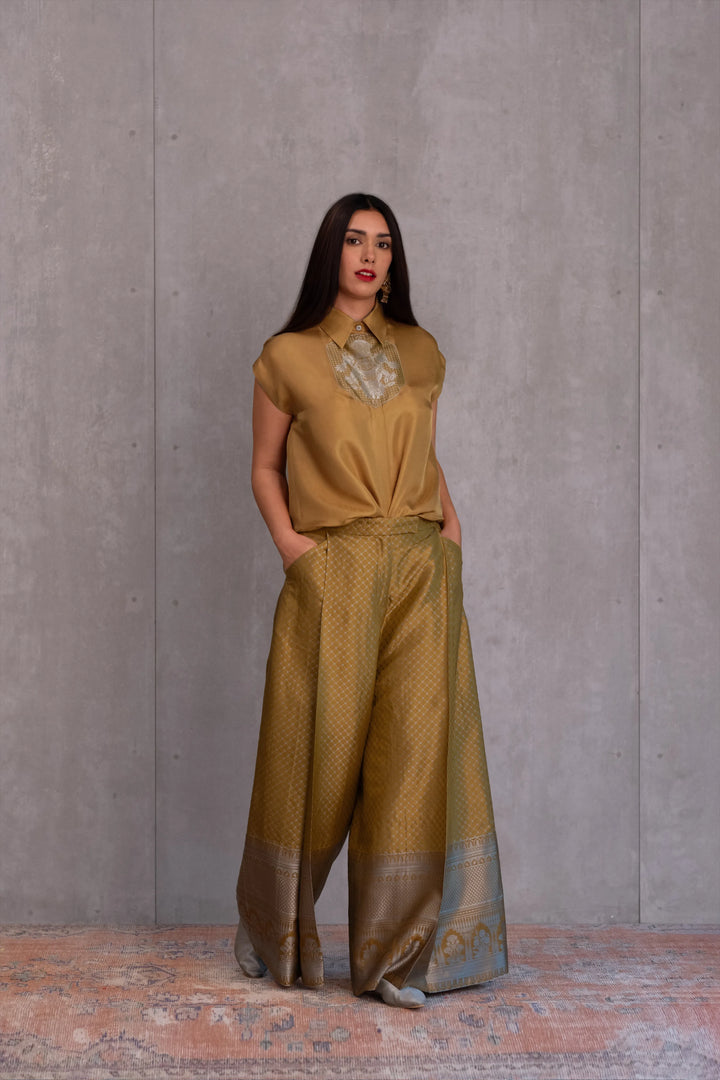 Silk Brocade Palazzo