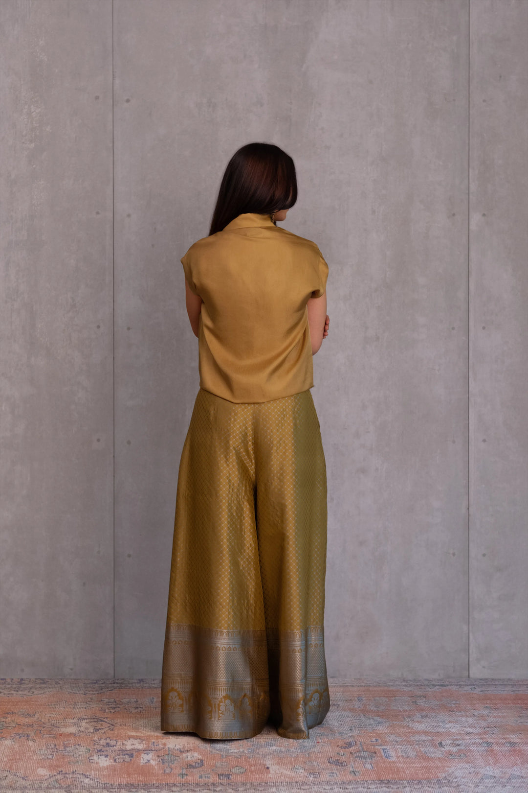 Silk Brocade Palazzo