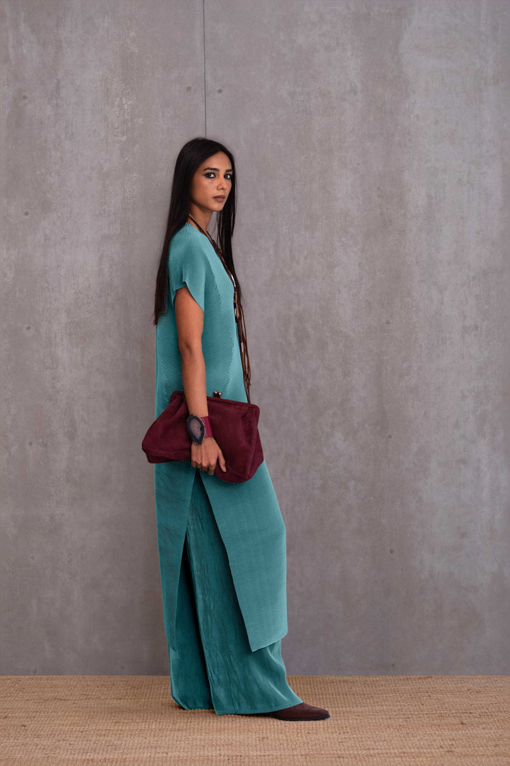 Pleated Kurta Set