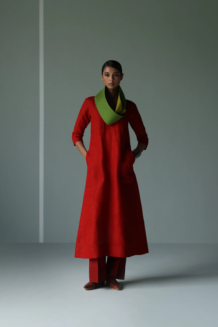 Handwoven Silk Loop Neck Tunic