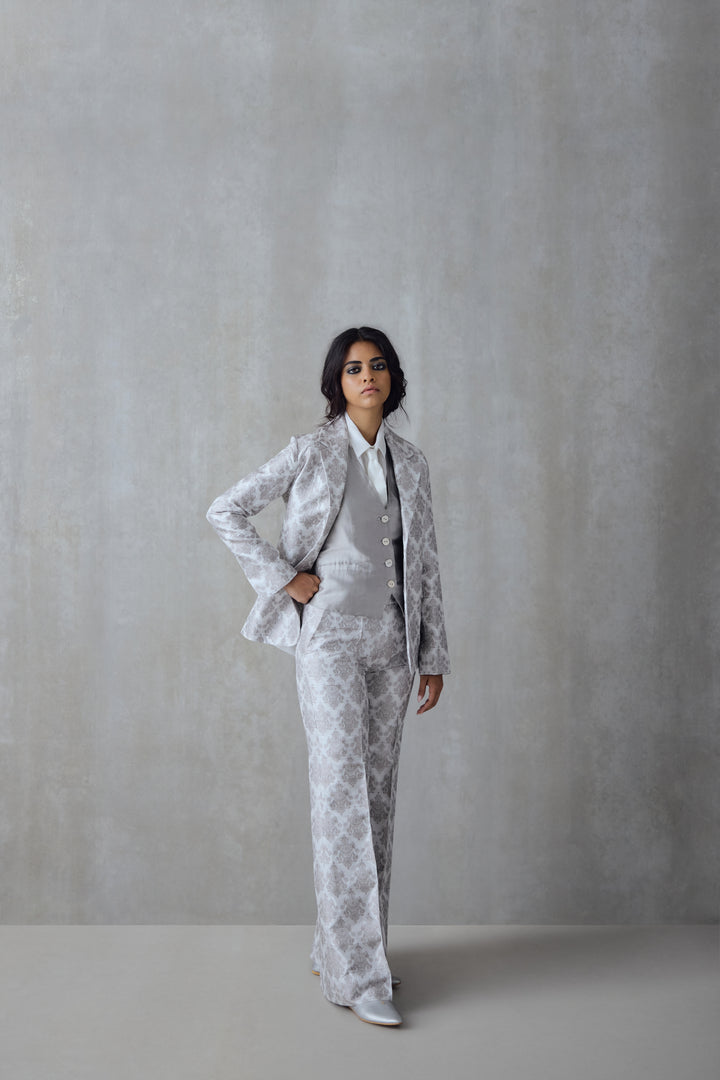 Silk Brocade Blazer