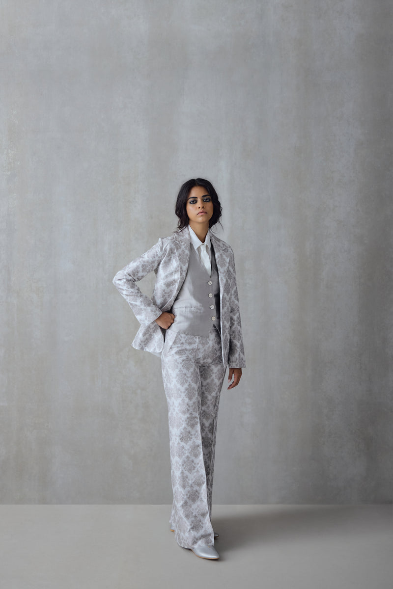 Silk Brocade Blazer