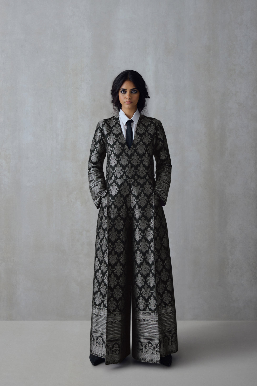 Silk Brocade Jumpsuit