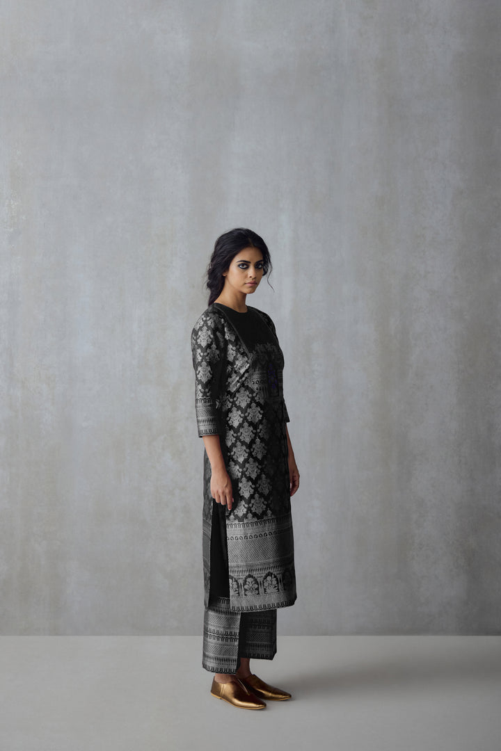 Silk Brocade Kurta Set