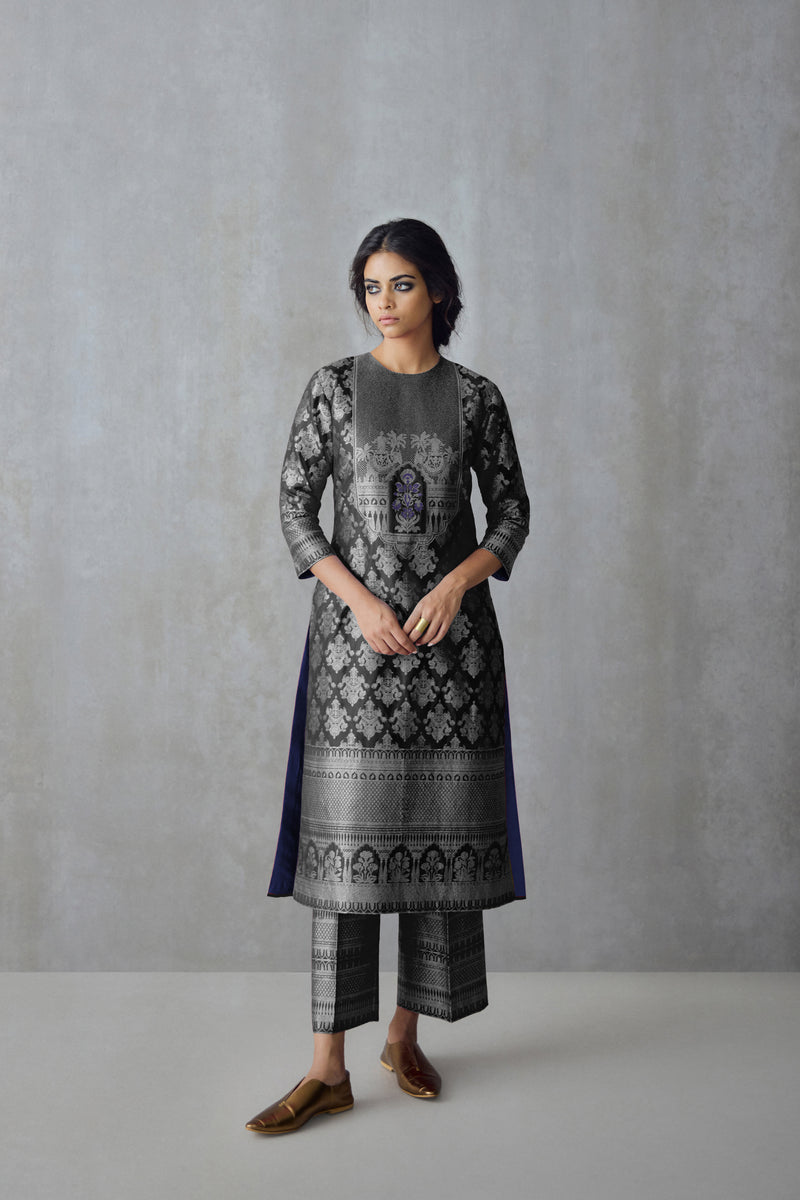 Silk Brocade Kurta Set