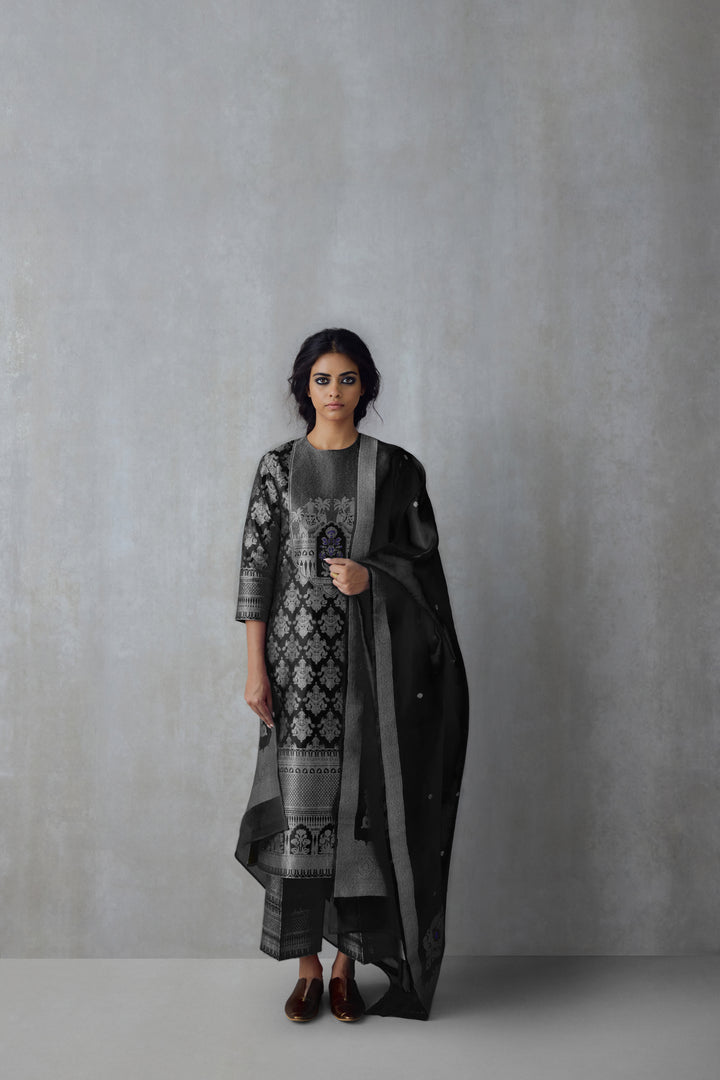 Silk Brocade Kurta Set