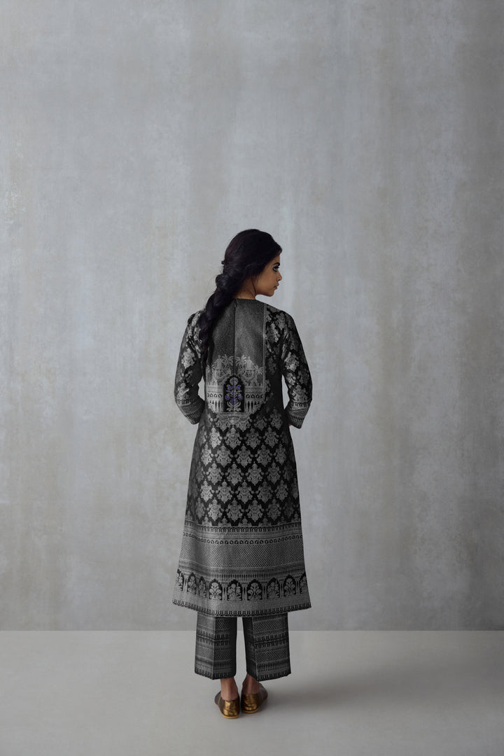 Silk Brocade Kurta Set