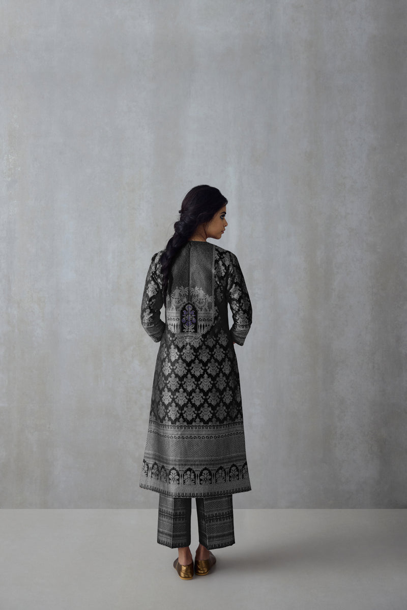 Silk Brocade Kurta Set