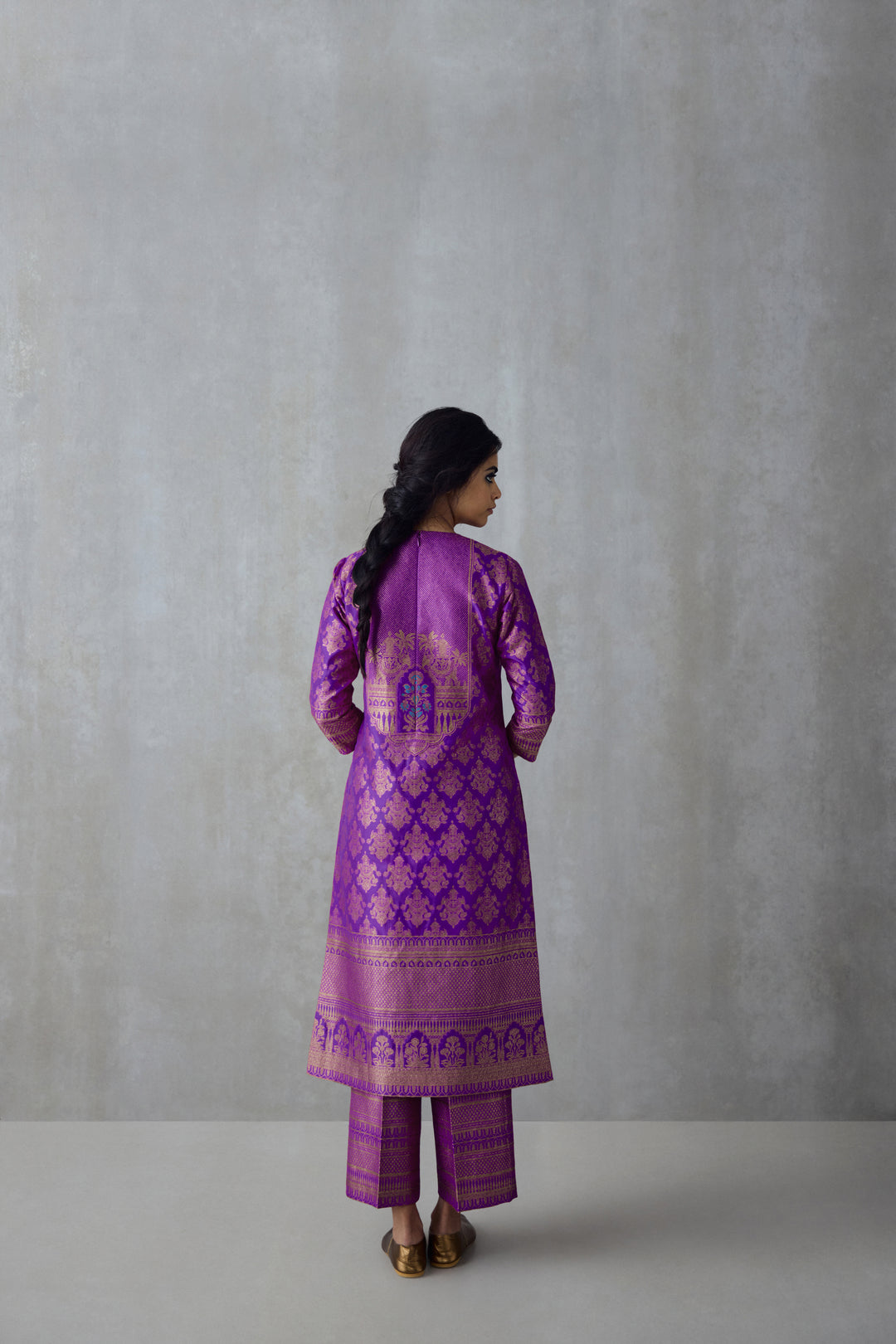 Silk Brocade Kurta Set