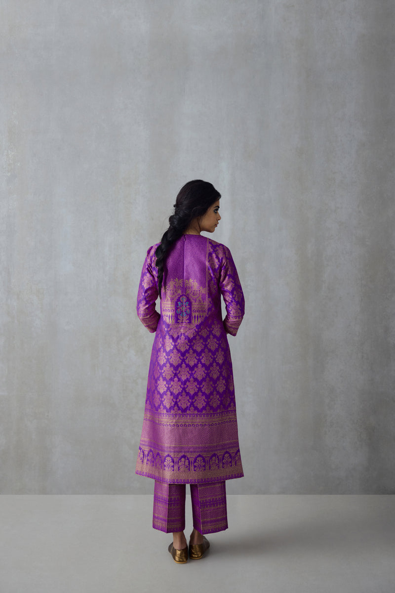 Silk Brocade Kurta Set