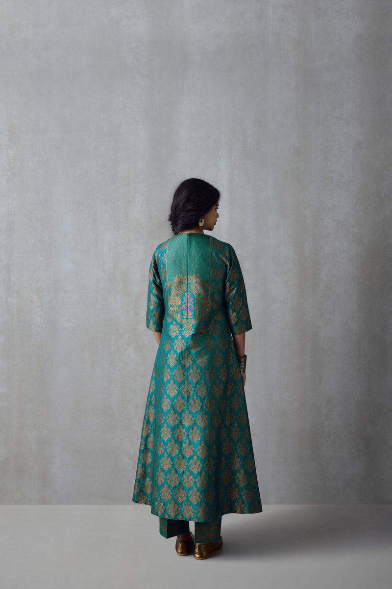 Silk Brocade Kurta Set