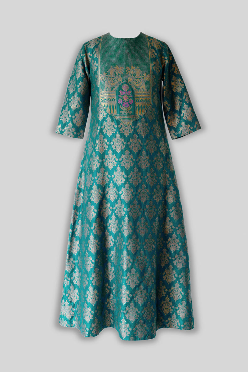 Silk Brocade Kurta Set