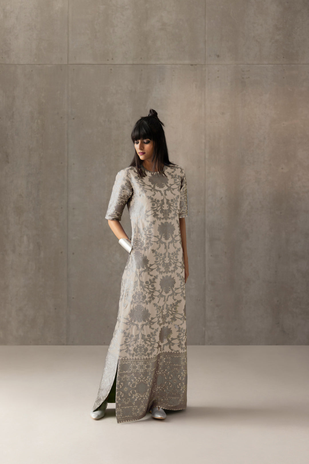 Silk Brocade Dress
