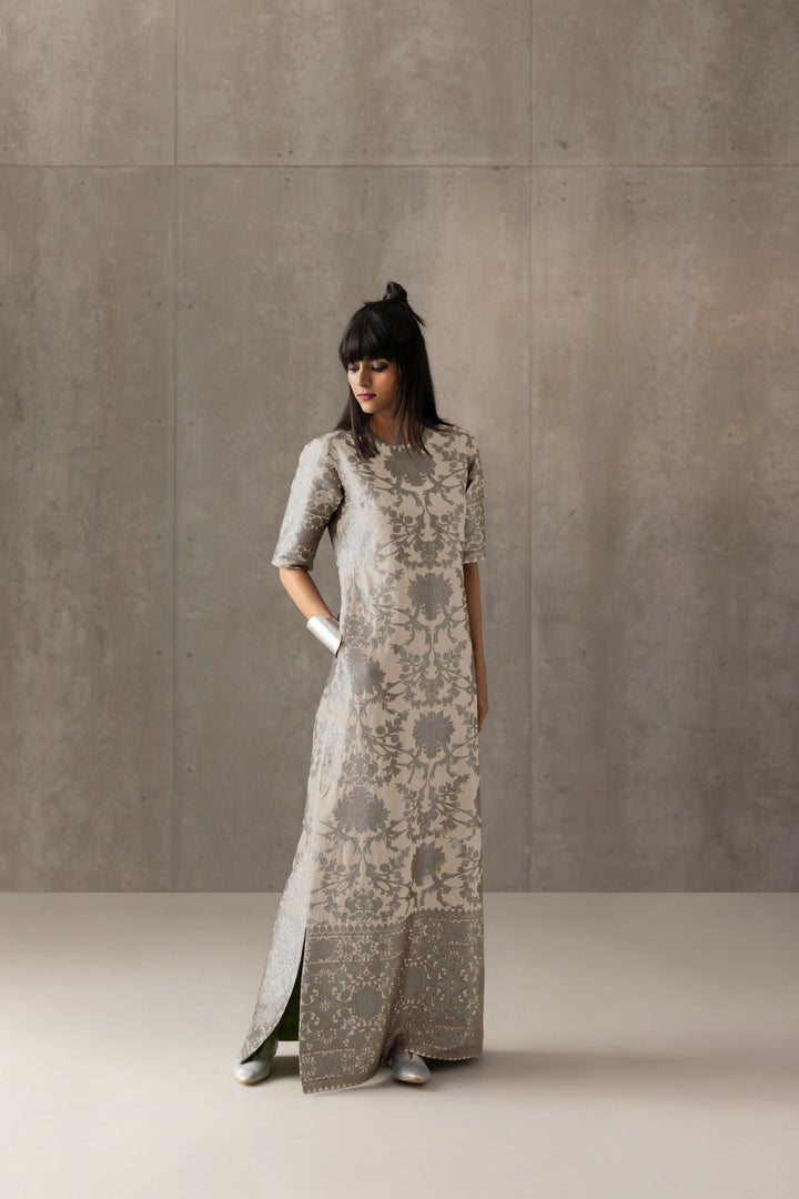Silk Brocade Dress