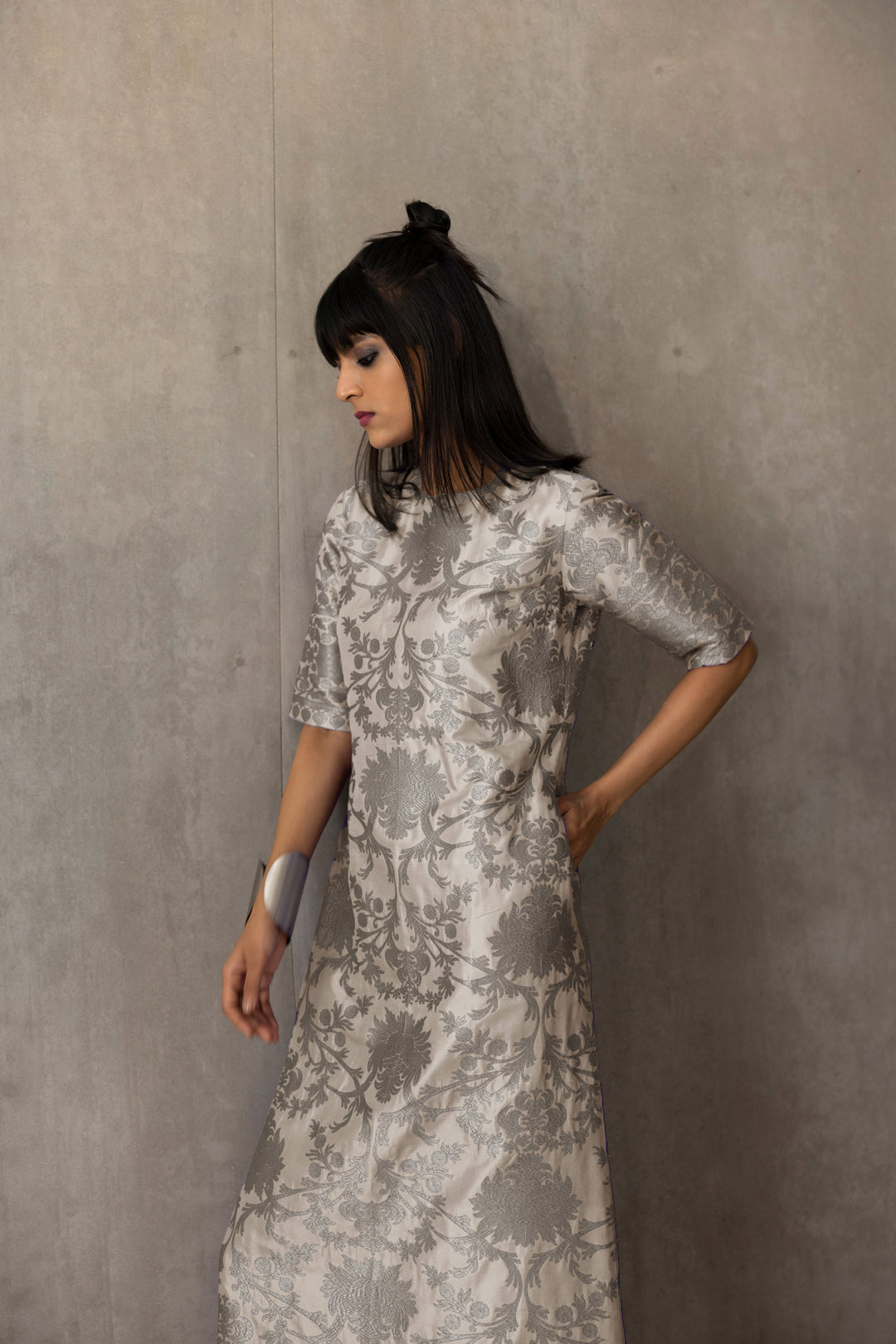 Silk Brocade Dress