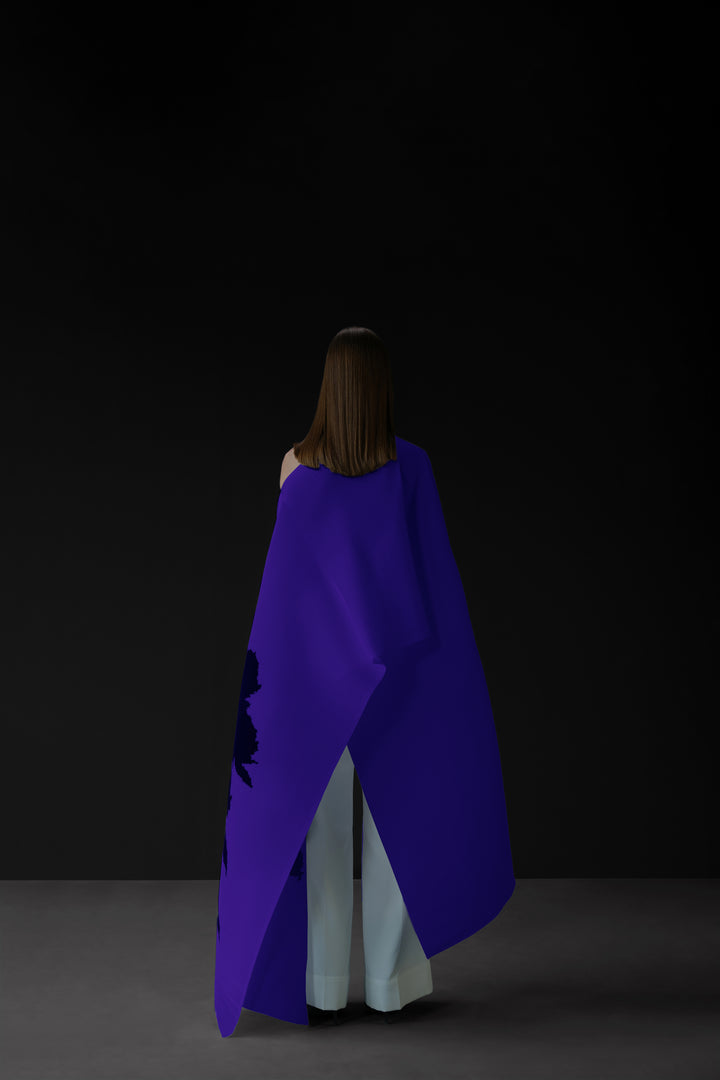 Pleated Long Poncho