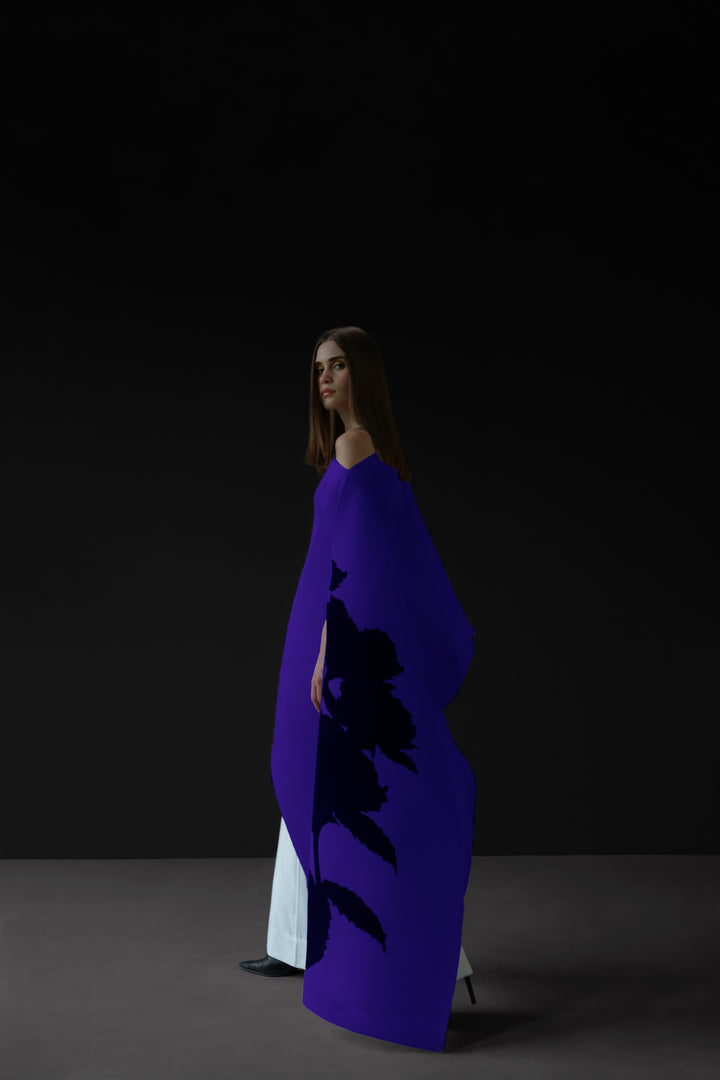 Pleated Long Poncho