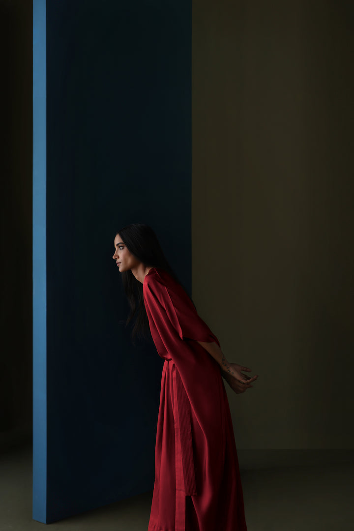 Silk Belted Dress