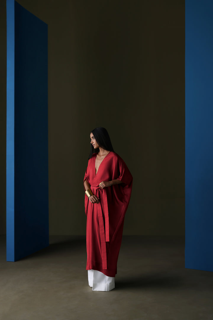 Silk Belted Dress