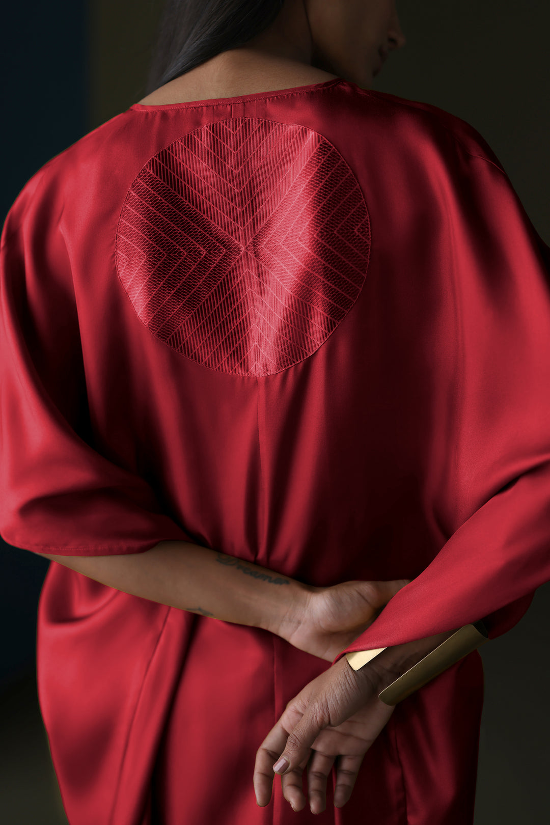 Silk Belted Dress