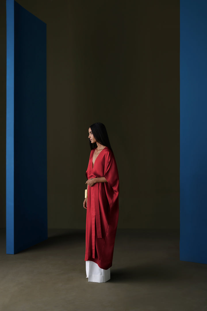 Silk Belted Dress