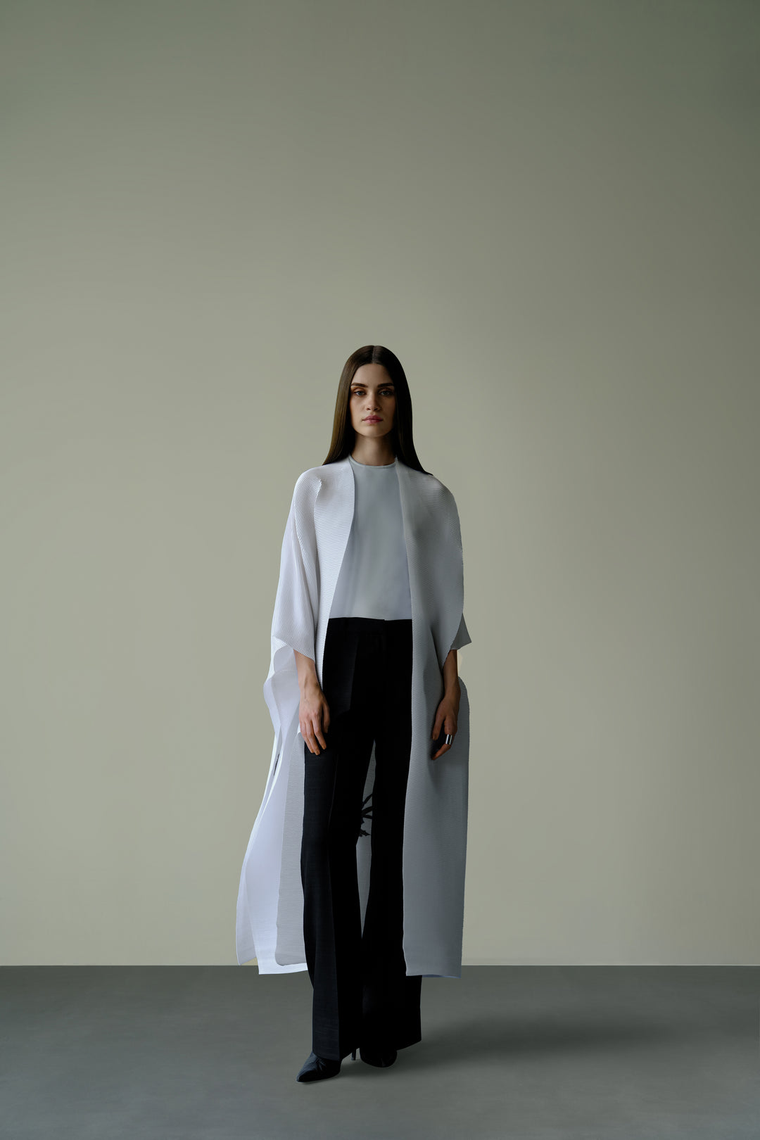 Pleated Kimono Cape