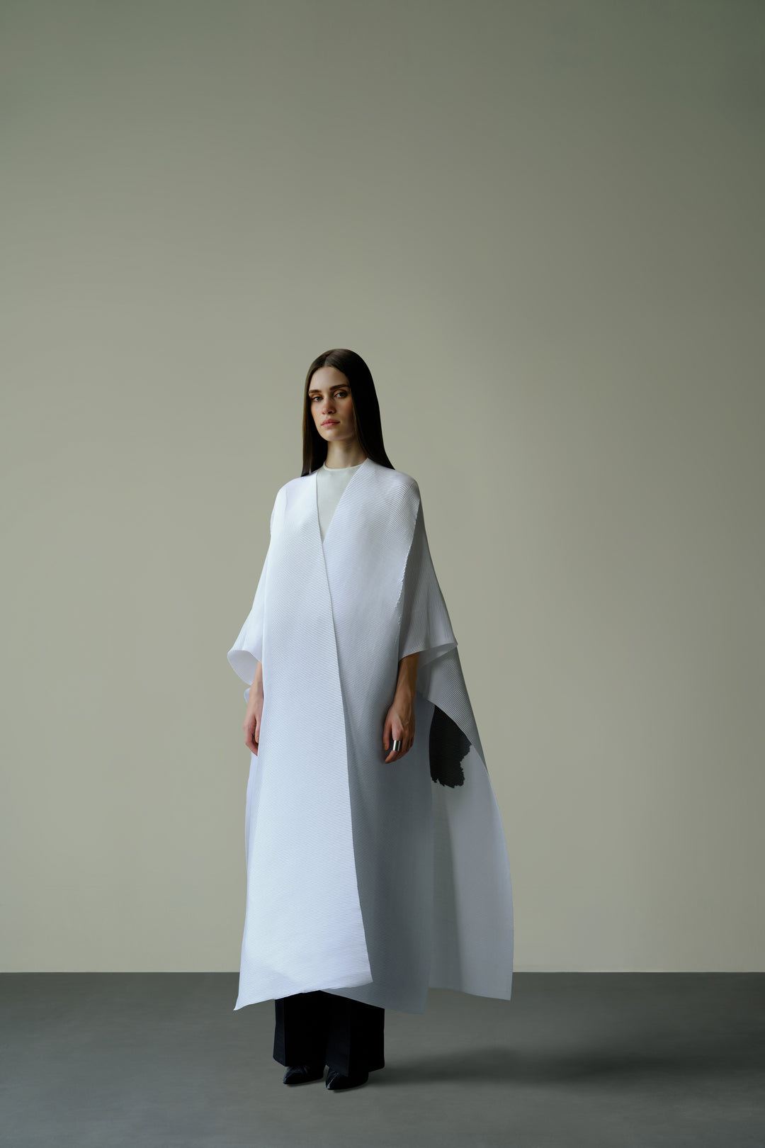 Pleated Kimono Cape