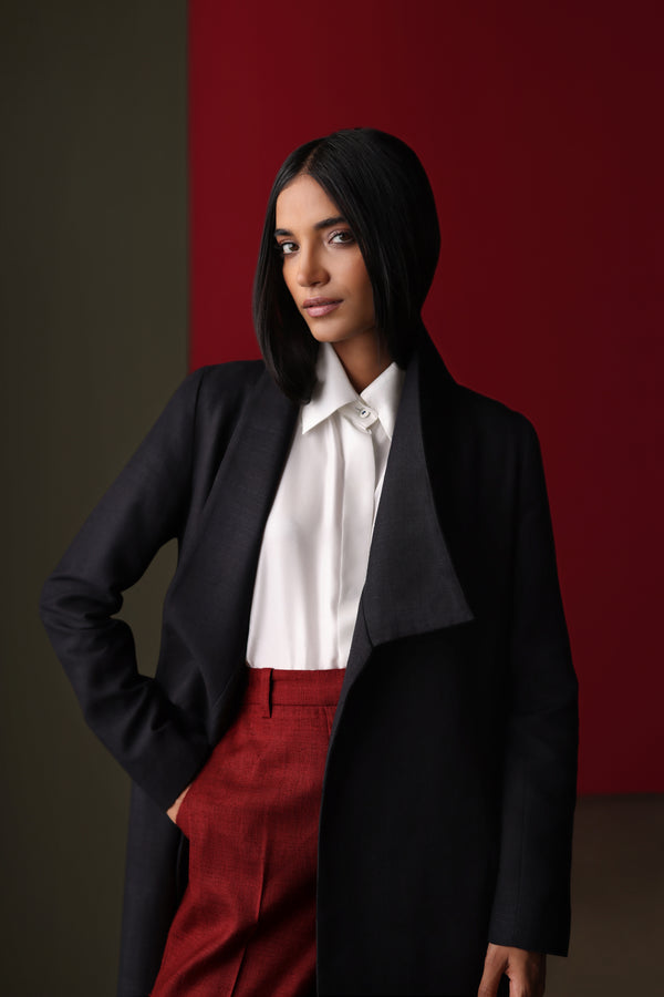 Silk Longline Jacket