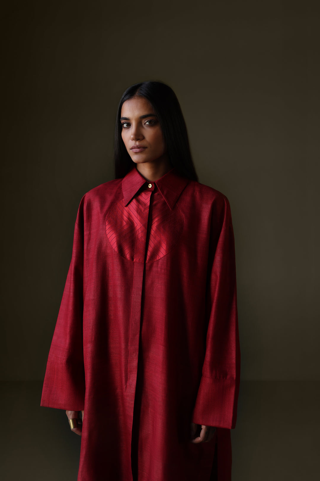 Silk Longline Shirt