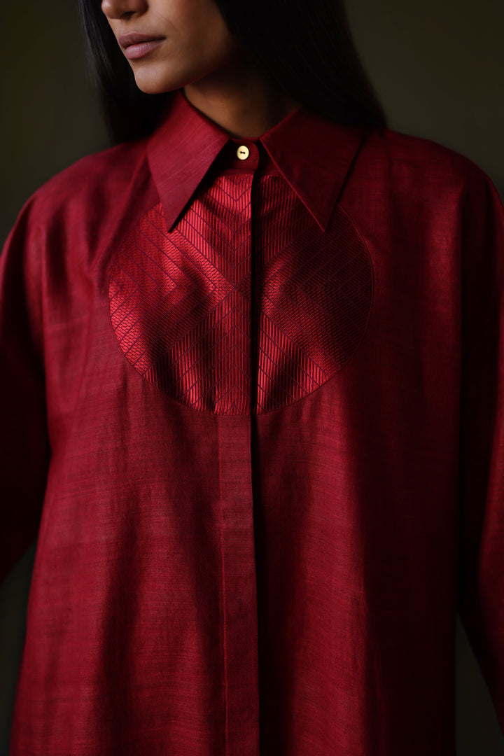 Silk Longline Shirt