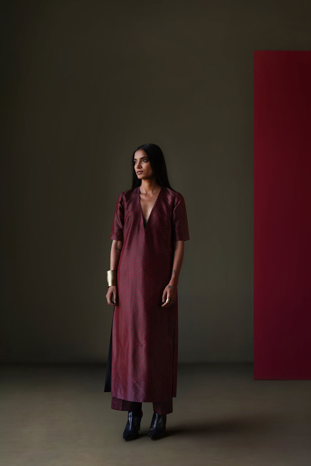 Silk Brocade Tunic Set