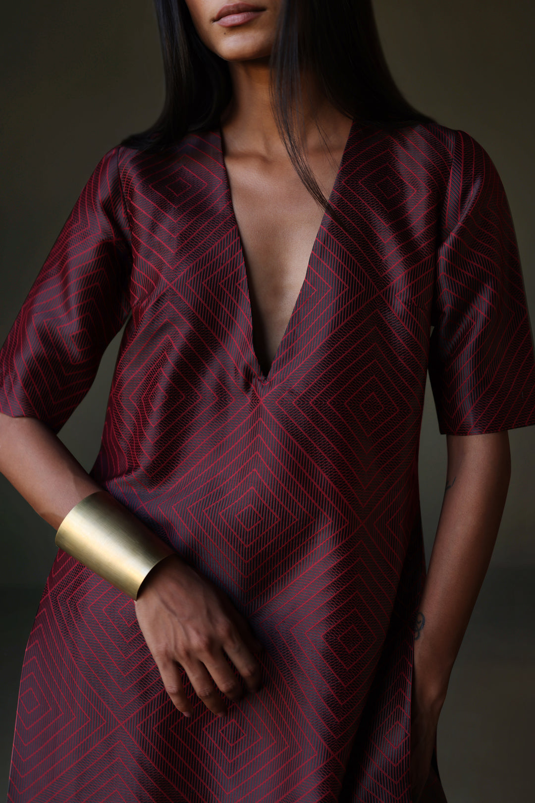 Silk Brocade Tunic Set